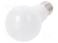 LED lamp; white cold; E27; 220/240VAC; 806lm; P: 8.5W; 200°; 6500K V-TAC 3800157677882