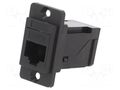 Coupler; DUALSLIM; Cat: 6; 8p8c; RJ45 socket,both sides; angled CLIFF CP30752