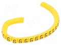 Markers; Marking: G; 1.3÷3mm; PVC; yellow; -30÷60°C; leaded; PA-02 PARTEX PA-02003PV40.G