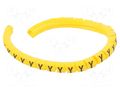 Markers; Marking: Y; 1.3÷3mm; PVC; yellow; -30÷60°C; leaded; PA-02 PARTEX PA-02003PV40.Y
