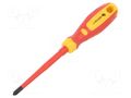 Screwdriver; slim; insulated; PlusMinus PH-type; SL/PH2; 100mm HÖGERT TECHNIK HT1S974