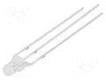 LED; red/green; 3mm; 40°; Front: convex; 3÷15VDC; No.of term: 3 OPTOSUPPLY OSRPMC3142A-VV