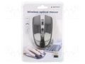 Mouse; black,grey; USB A; wireless,optical; No.of butt: 4; 10m GEMBIRD MUSW-4B-04-GB