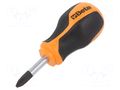 Screwdriver: standard; Phillips; PH2; BETAGRIP; Blade length: 30mm BETA BE1262N/2X30