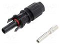 Connector: solar; plug; female; IP67; for cable; crimped; 60A; 10mm2 CABUR IS24243N