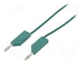 Test lead; 60VDC; 30VAC; 16A; with 4mm axial socket; Len: 1m; green HIRSCHMANN T&M MLN100/1GN