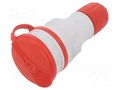 Connector: AC supply; female; socket; 2P+PE; 250VAC; 16A; for cable PLASTROL W-01147