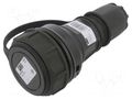 Connector: AC supply; female; socket; 2P+PE; 250VAC; 16A; green PCE 20241-U