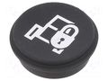 Button; round; Ø21mm; black; 09 EAO 09-0S12.3037