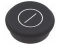 Button; round; Ø21mm; black; 09 EAO 09-0S12.5010