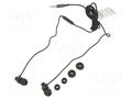 Headphones with microphone; black; Jack 3,5mm; in-ear; 1.2m; 32Ω GEMBIRD MHS-EP-CDG-B