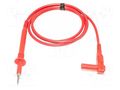 Test lead; 20A; probe tip,angular banana plug 4mm; Urated: 1kV MUELLER ELECTRIC BU-4062-M-39-2