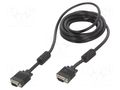 Cable; D-Sub 15pin HD plug,both sides; black; 5m; Øcable: 8mm VCOM CG341D-5.0