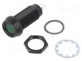 Indicator: LED; flat; green; 5÷6VDC; Ø12.7mm; IP67; connectors MARL 692-532-20