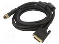 Cable; DVI-D (24+1) plug,both sides; PVC; dual link; 3m; black VCOM CG442GD-3.0