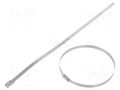 Cable tie; L: 362mm; W: 4.6mm; acid resistant steel AISI 316; 900N HELLERMANNTYTON MBT14S-SS316-ML
