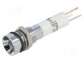 Indicator: LED; recessed; white; 24VDC; 24VAC; Ø8mm; IP67; ØLED: 5mm CML INNOVATIVE TECHNOLOGIES 1909035W