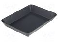 Container: cuvette; ESD; black; polystyrene; Base dim: 210x150mm LICEFA A4-3-6-10