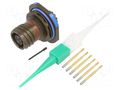 Connector: military; socket; female; PIN: 6; straight; crimped; 5A AMPHENOL AIR D38999/24WA35SN