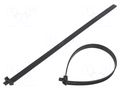 Cable tie; multi use; black; polyamide HELLERMANNTYTON RT250-PA12-BK