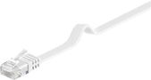 CAT 6 Flat Patch Cable, U/UTP, white, 3 m - copper conductor (CU) 95153