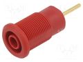 Connector: 4mm banana; socket; 1kV; 24A; red; gold-plated STÄUBLI BI-SLB4-R-22