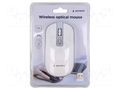 Mouse; white,silver; USB A; wireless,optical; No.of butt: 4; 10m GEMBIRD MUSW-4B-06-WS