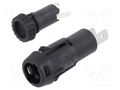 Fuse holder; 5x20mm; 10A; on panel; black; FPG3; 250VAC; UL94V-0 SCHURTER 3101.0336