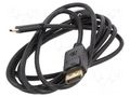 Adapter; DisplayPort 1.2,USB 3.1; DisplayPort plug,USB C plug GEMBIRD A-CM-DPM-01
