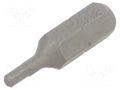 Screwdriver bit; hex key; HEX 3/32"; Socket size-inch: 1/4" KING TONY KT-502506H