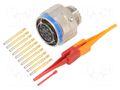 Connector: military; plug; female; PIN: 10; straight; crimped; 7.5A AMPHENOL AIR D38999/26FC98SN