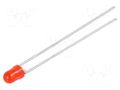 LED; red; 3mm; 0.75÷50mcd; 60°; Front: convex; 1.7÷2.2VDC LITEON LTL-4221NLC