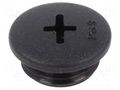 Stopper; PG9; polyamide; black; Thread: PG; 6mm; 10pcs. ALPHA WIRE HPP9-BK080