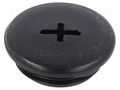 Stopper; M20; 1.5; polyamide; black; Thread: metric; 7mm; 10pcs. ALPHA WIRE HPM20-BK080
