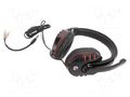 Headphones with microphone; black; Jack 3,5mm x2; 1.8m; 32Ω GEMBIRD GHS-402