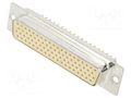 D-Sub HD; PIN: 78; socket; female; on PCBs; straight; THT Deltron AG HD-D78SY/2