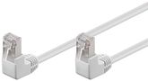 CAT 5e Patch Cable 2x 90° Angled, F/UTP, white, 0.25 m - copper-clad aluminium wire (CCA), 2x RJ45 male 90° (8P8C) 96060