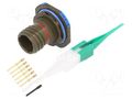 Connector: military; socket; male; PIN: 6; straight; crimped; 5A AMPHENOL AIR D38999/24WA35PN