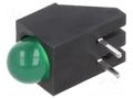 LED; in housing; 4.75mm; No.of diodes: 1; green; 20mA; 60°; 30mcd LUMEX SSF-LXH100GD