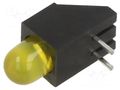 LED; in housing; 4.85mm; No.of diodes: 1; yellow; 20mA; 60°; 30mcd LUMEX SSF-LXH100YD-01