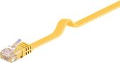 CAT 6 Flat Patch Cable, U/UTP, yellow, 2 m - copper conductor (CU) 96414