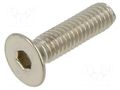 Screw; M2.5x10; 0.45; Head: countersunk; hex key; HEX 1.5mm BOSSARD B2.5X10/BN4719