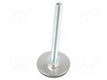 Foot; with no-slip disk,with lever; Base dia: 50mm; M10; steel ELESA+GANTER GN40-50-M10-100A3S
