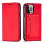 Magnet Card Case case for iPhone 14 Plus flip cover wallet stand red, Hurtel 5907769347696 5907769347696