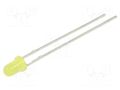 LED; 3mm; yellow; 220÷330mcd; 30°; Front: convex; 5VDC; No.of term: 2 OPTOSUPPLY OSY5JA3134A-5V