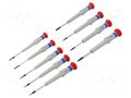 Kit: screwdrivers; precision; slot; 9pcs. KING TONY KT-32209MR