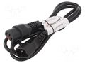 Cable; IEC C13 female,IEC C14 male; 1.83m; black; 10A; 125V; IP20 SCHAFFNER SCHAFFNER-812501