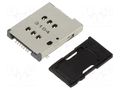 Connector: for cards; Nano SIM; push-push,SIM x2; SMT; PIN: 6 ATTEND 115U-B100.SET