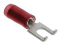 TERMINAL, SPADE/FORK, #6, CRIMP, RED 8-322777-1