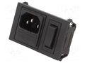 Connector: AC supply; socket; male; 10A; 250VAC; C14 (E); IEC 60320 BULGIN BZH01/Z0000/01